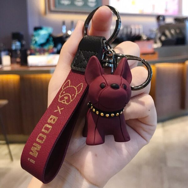 Exquisite bulldog car Keychain