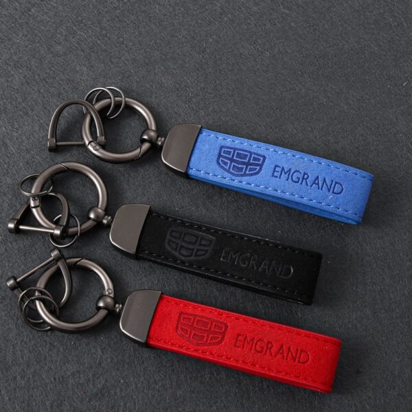 Suede Metal Buckle Keychains